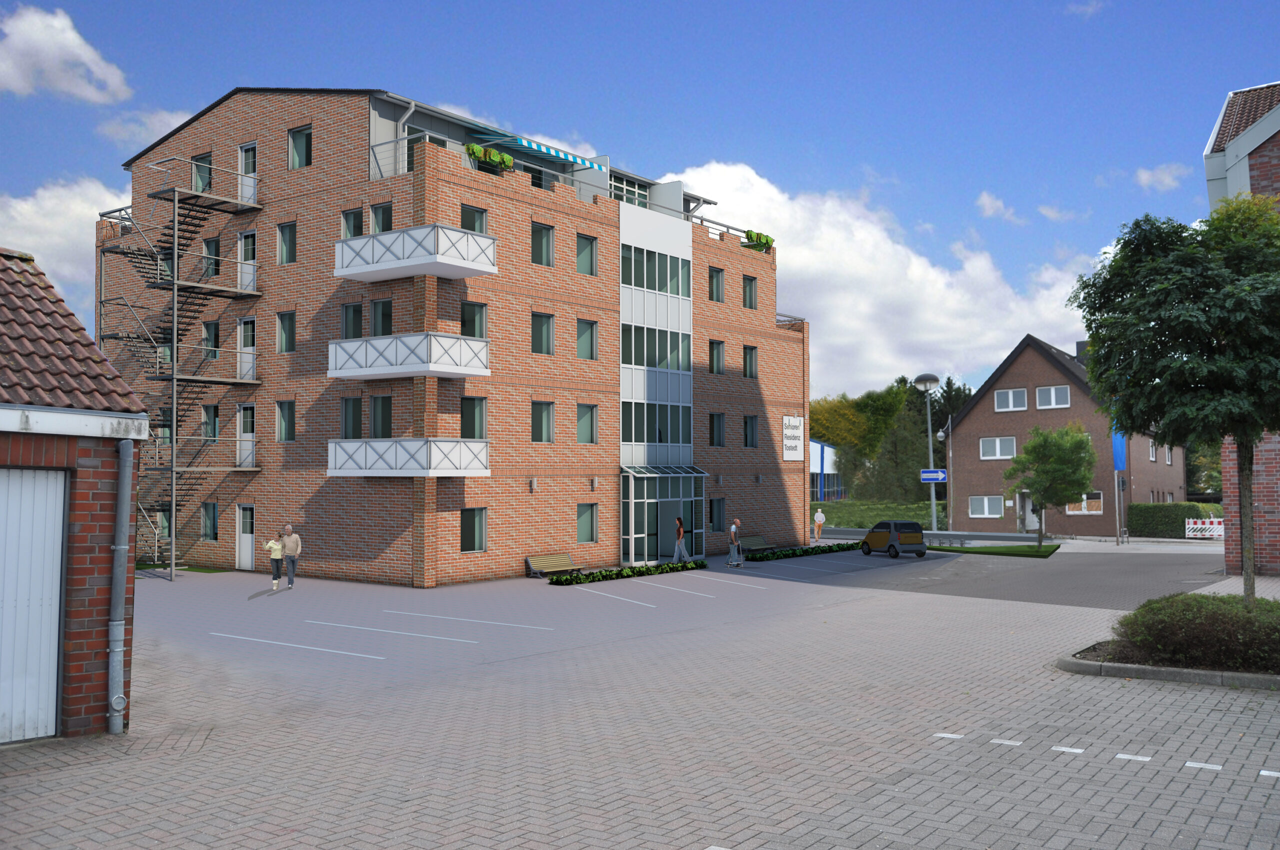 Visualisierte Straßenansicht